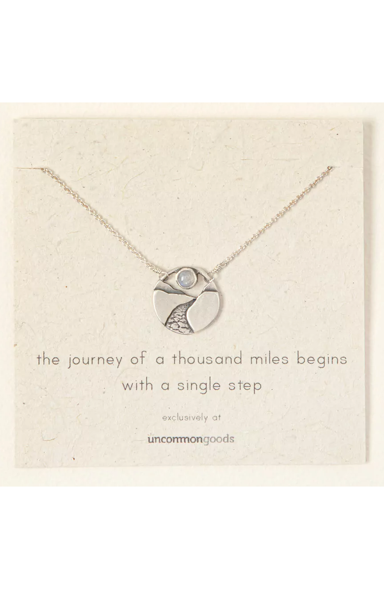Uncommon Goods Follow Your Own Path Necklace by Britta Ambauen, Main, color, Silver
