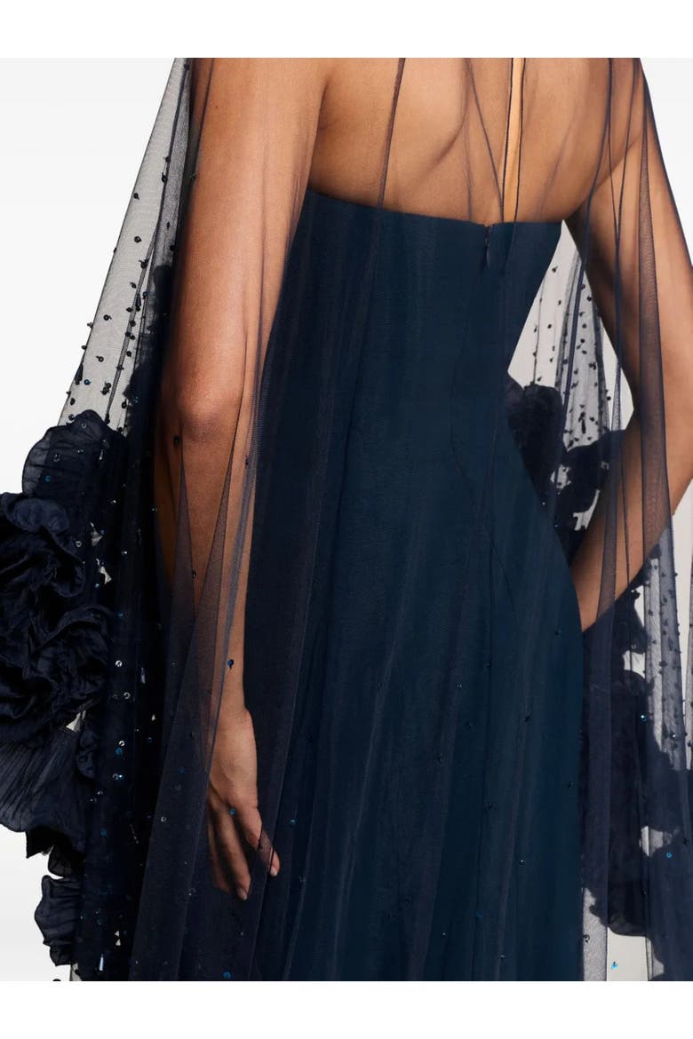 Petal Bloom Ruffle-Detailed Maxi Dress, Alternate, color, Blackthorne Blue