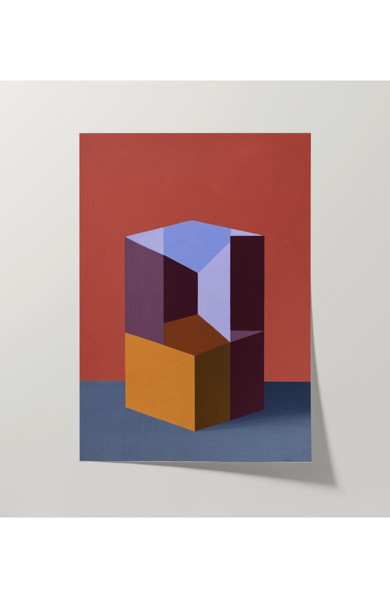 Forma Art Studio Form and Structure No. 07 Geometric Abstract Art Print, Alternate, color, Black Frame - 12X16