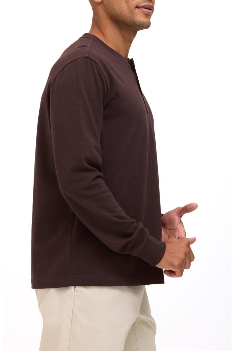 Doug Organic Cotton Henley, Alternate, color, COCOA