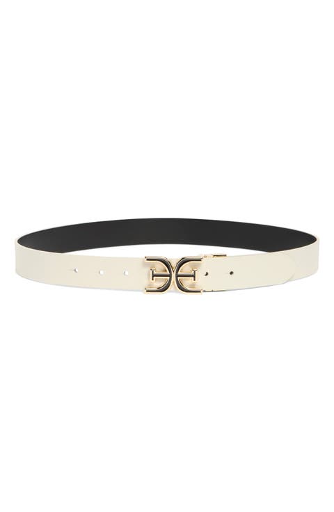 Monogram Swivel Leather Belt