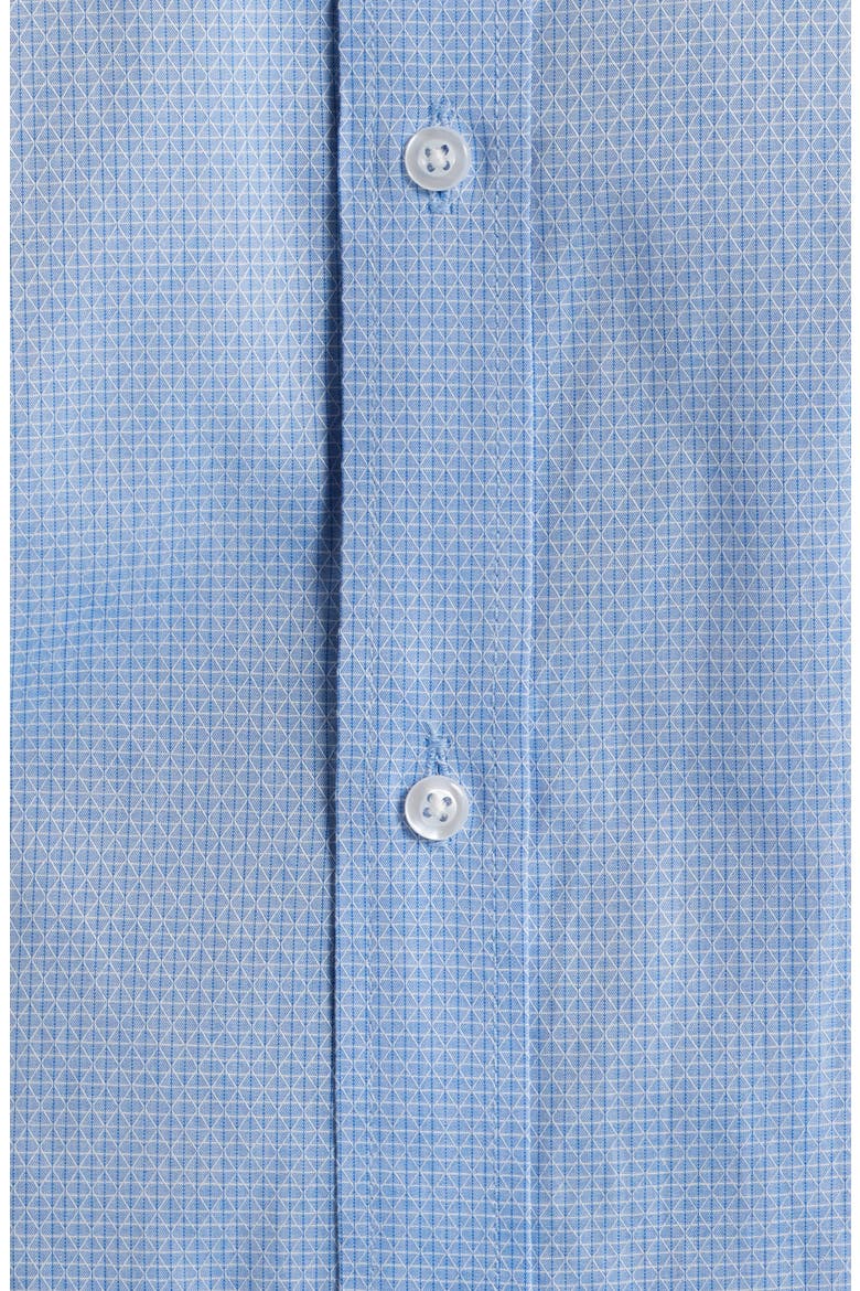 Modern Fit Light Blue Micropattern Cotton Dobby Dress Shirt, Alternate, color, BLUE