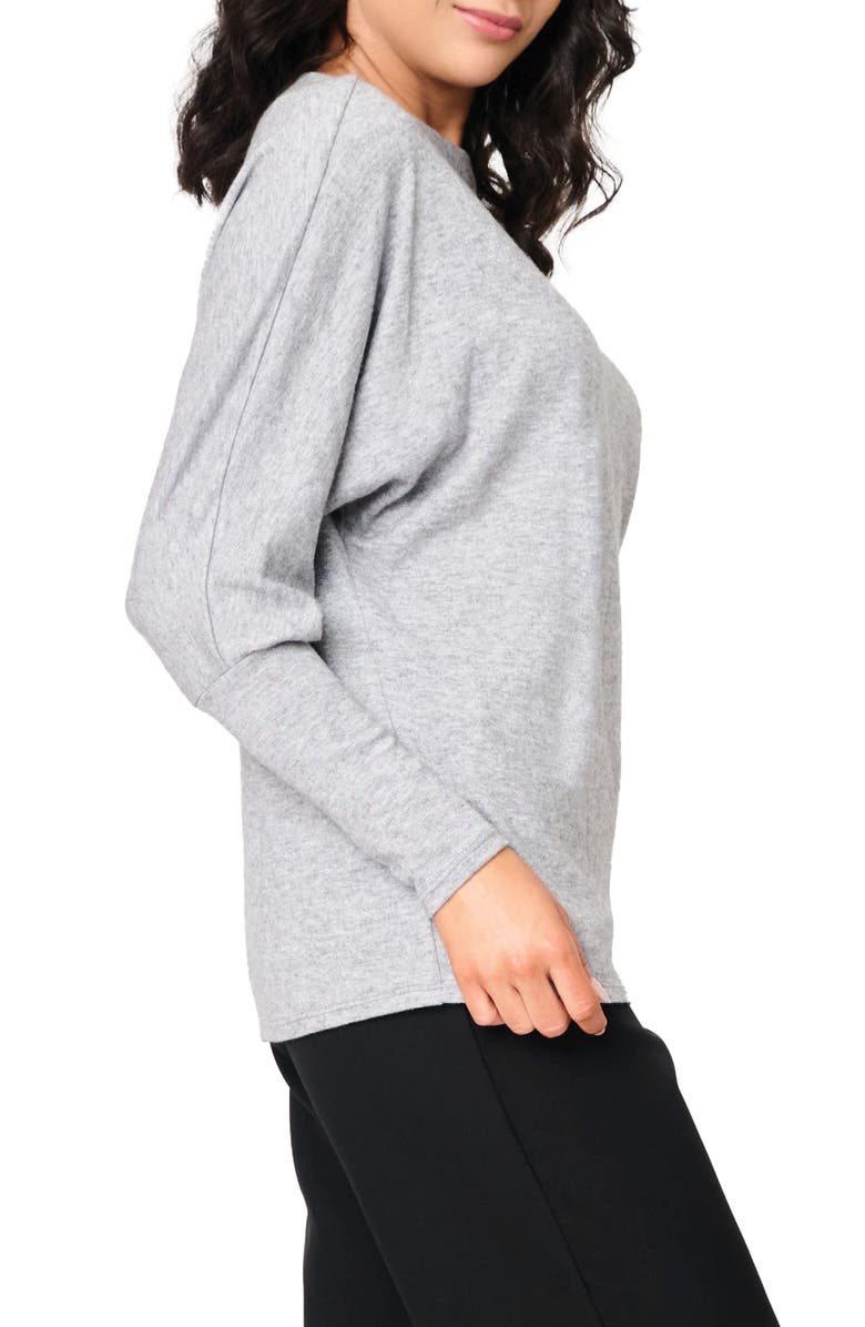 GIBSONLOOK Slouchy Luxe Boatneck Top, Alternate, color, Heather Grey