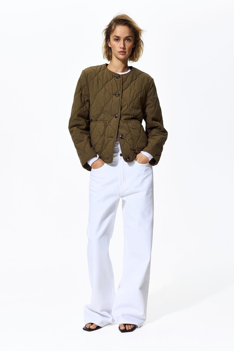 Quilted Jacket, Main, color, Dark khaki green