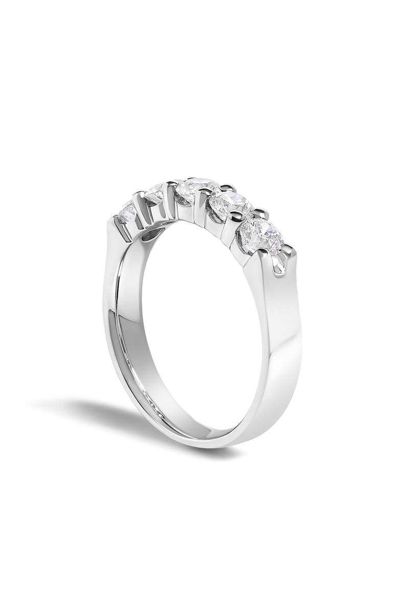 Haus of Brilliance 14K Gold 1.00 Ctw Diamond 5 Stone Band Ring, Alternate, color, White Gold