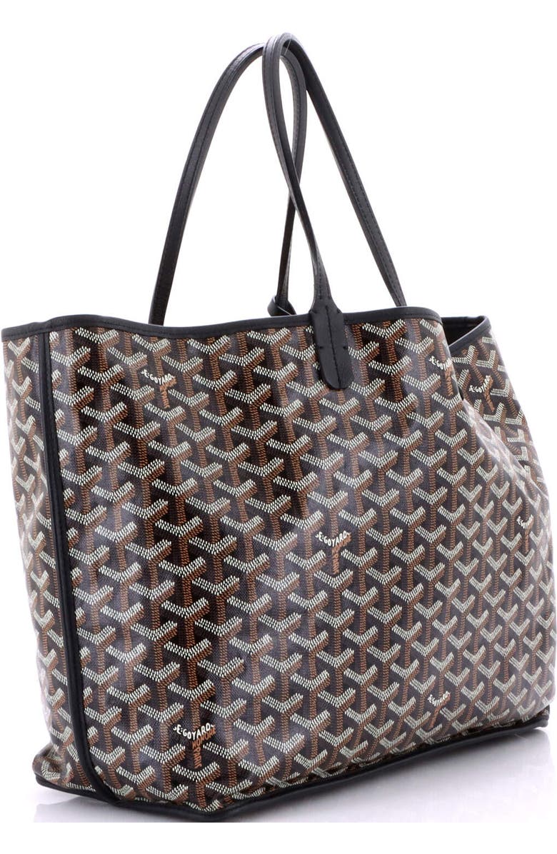 Pre-Owned Goyard Anjou Reversible Tote Coated Canvas PM, Alternate, color, Black