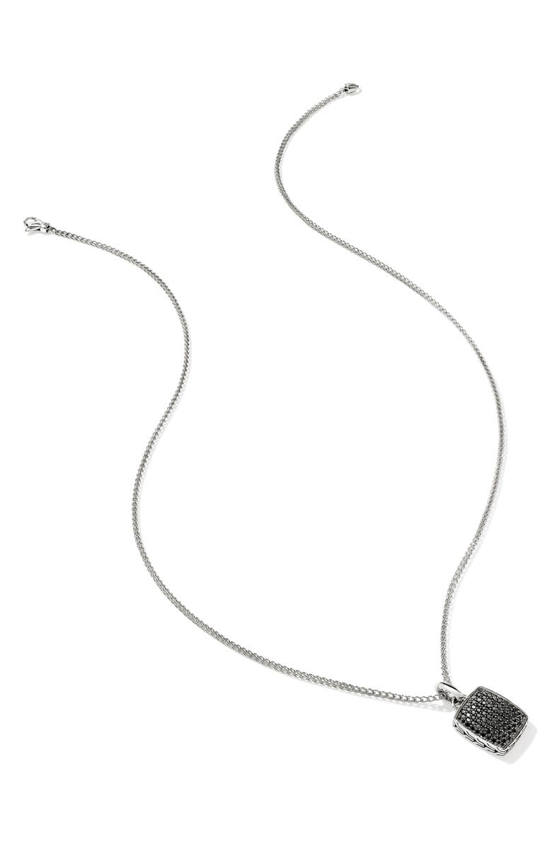 John Hardy Tag Necklace, Sterling Silver, Gemstones, Alternate, color,