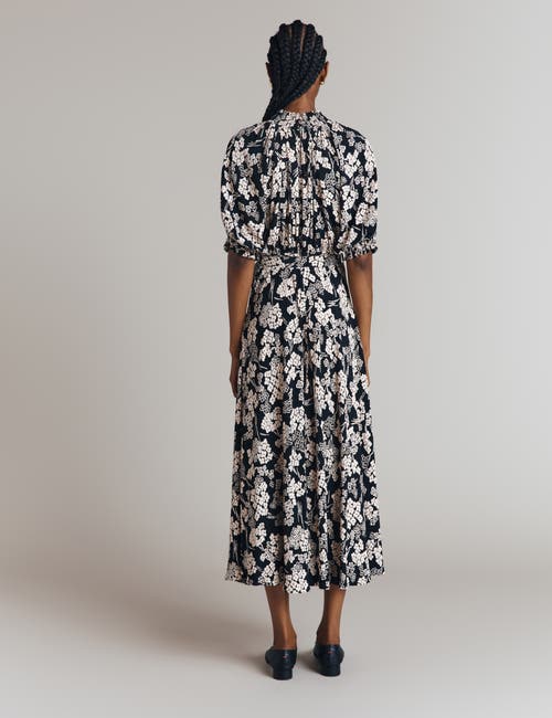 Ghost London Dolly Printed Floral Midi Dress In Multi