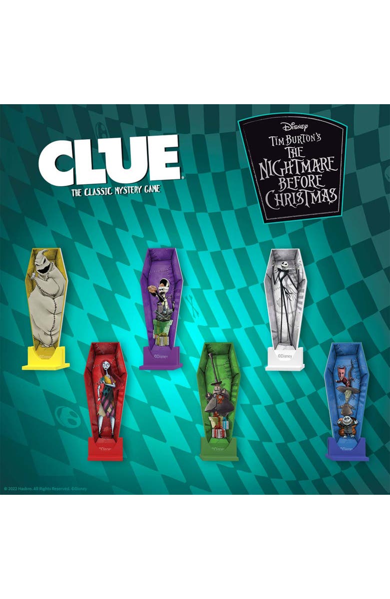 CLUE Nightmare Before Christmas Tim Burton Board Game, Ages 8+, Alternate, color, Multicolored