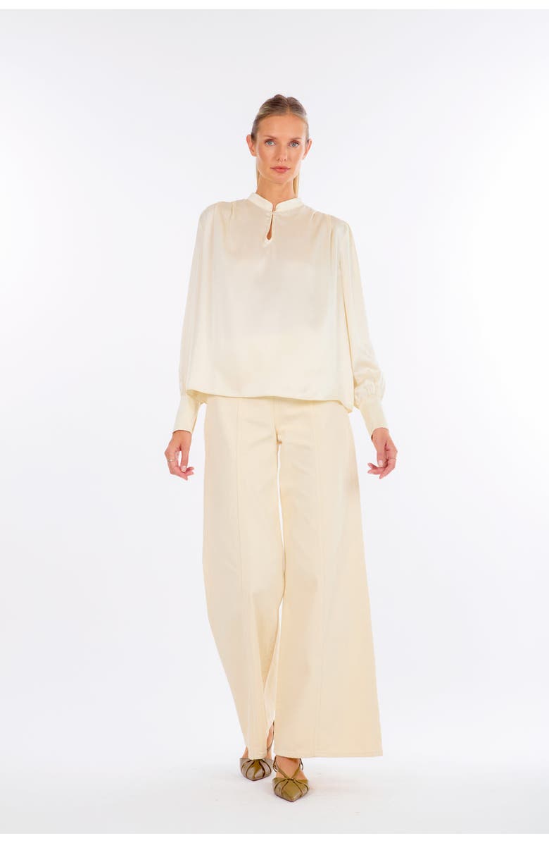 SECRET MISSION Arden Blouse, Alternate, color, Crème