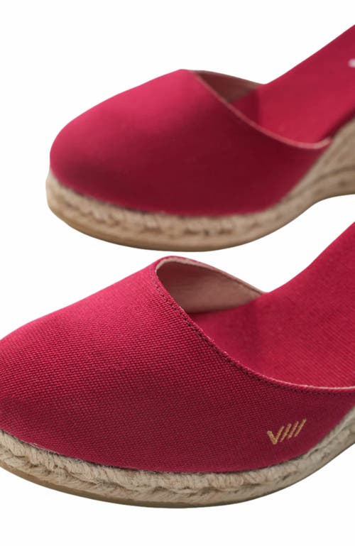 Viscata Estartit Canvas Espadrille Wedges In Red