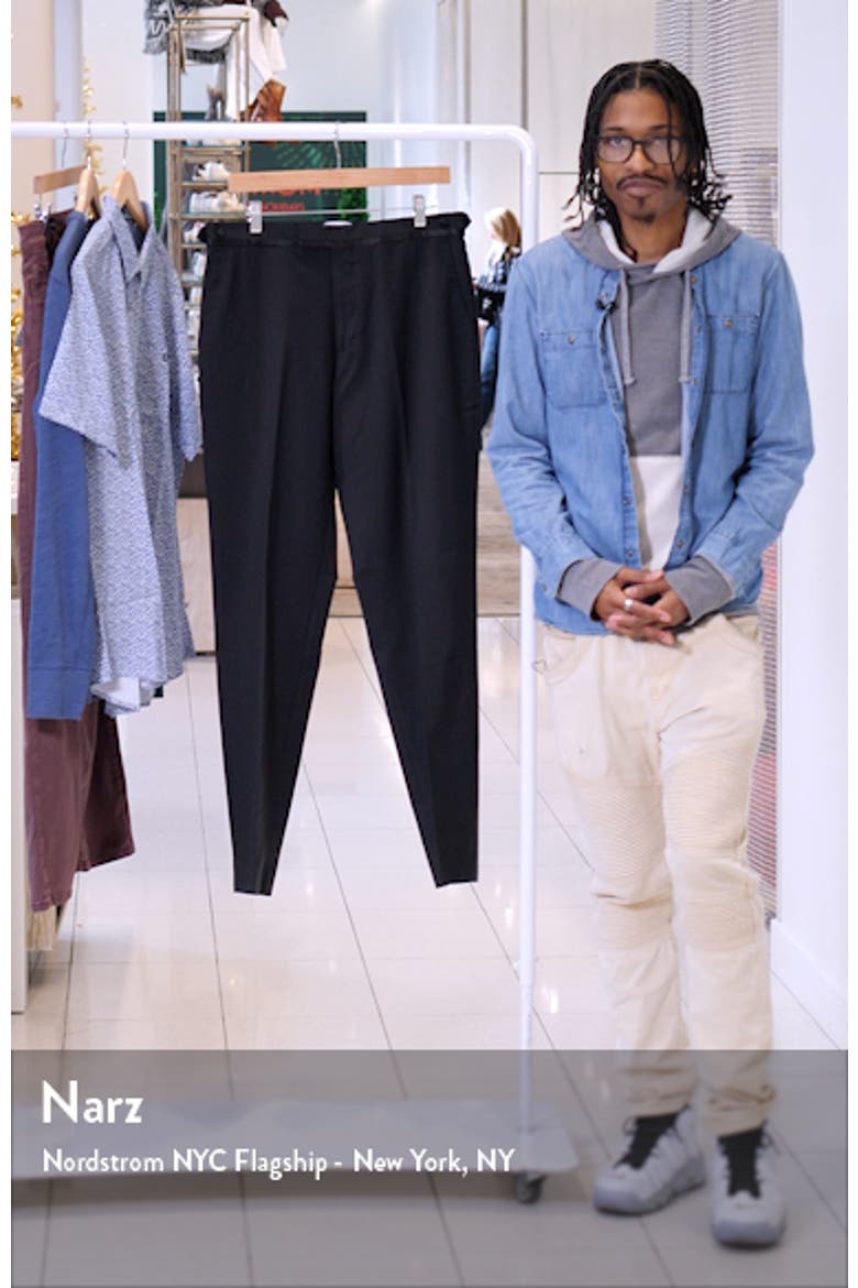 Poker Slim Fit Wool Blend Pants video