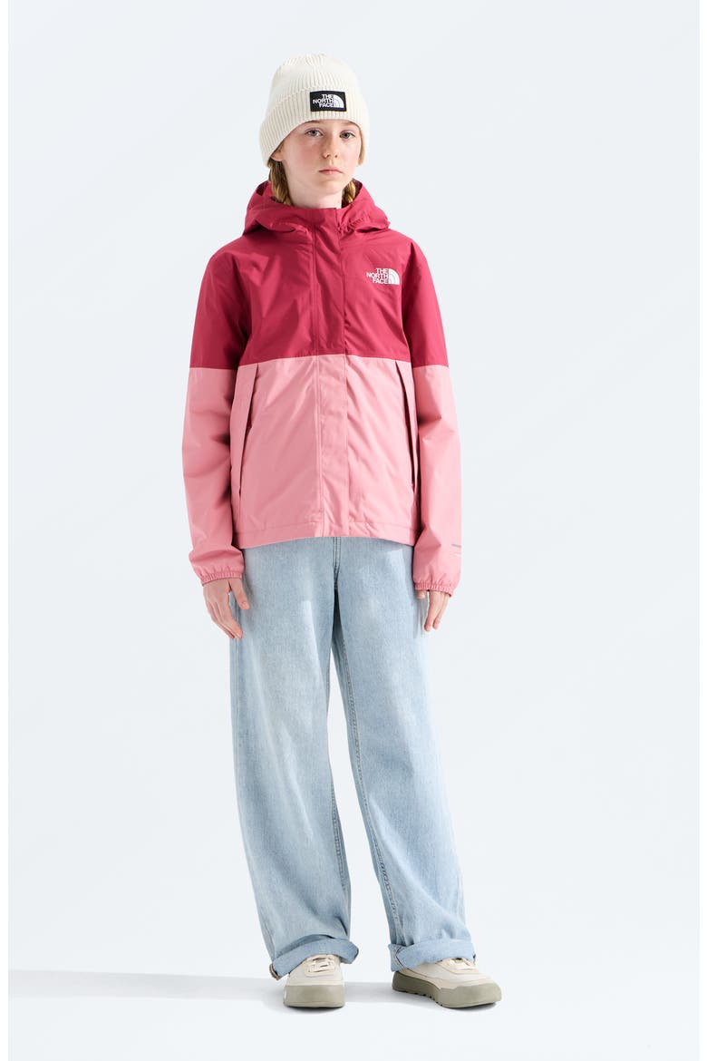Kids' Antora Hooded Waterproof Rain Jacket, Alternate, color, FERMENTED CLAY/ PRIMROSE