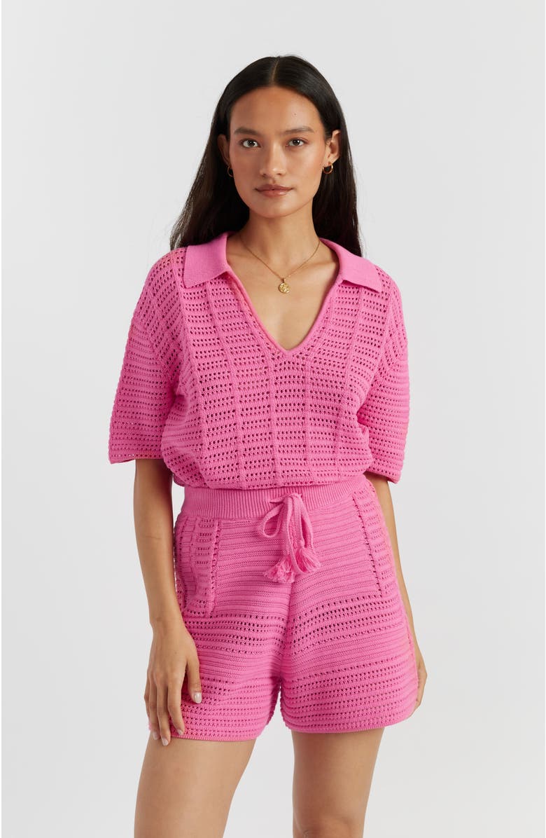 Chinti
Parker Cotton Crochet Shirt, Main, color, Pink
