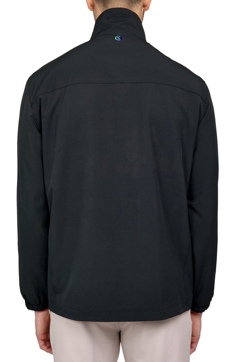 CONSTRUCT Regular Fit Solid Recycled Performance Golf Jacket, Alternate, color, Black