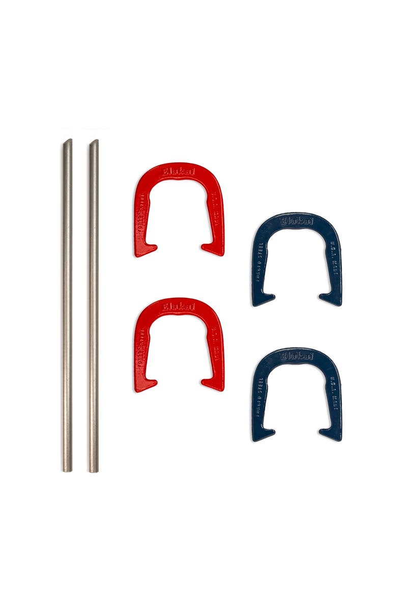 Elakai Forged Steel Outlander Horseshoe Set, Alternate, color, Blue Red
