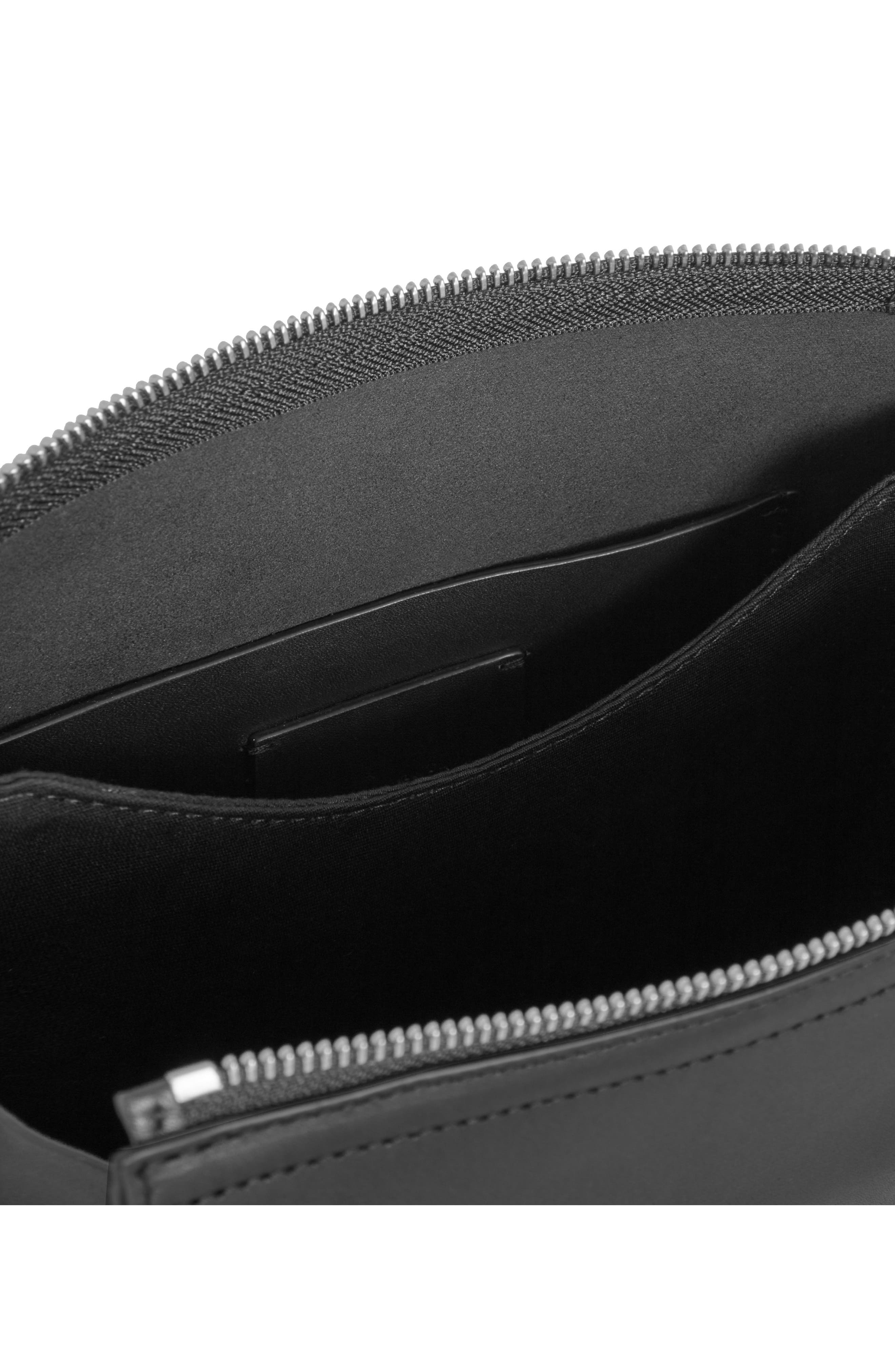 AllSaints Captain Round Leather Crossbody Bag, Alternate, color, 