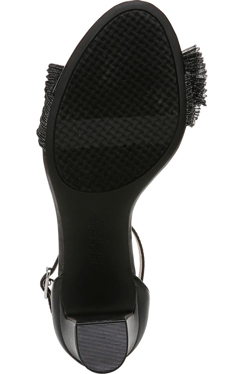 LifeStride Florence Bow Ankle Strap Sandal, Alternate, color, Black