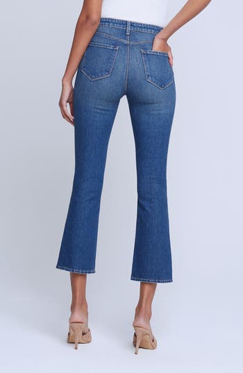 L Agence L'agence Mira Crop Micro Bootcut Jeans In Woodbridge