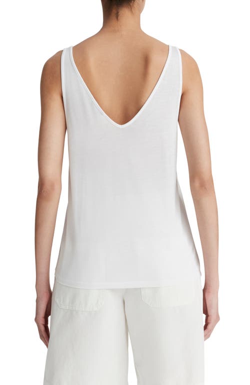 Vince Relaxed V-neck Tank In Optic White