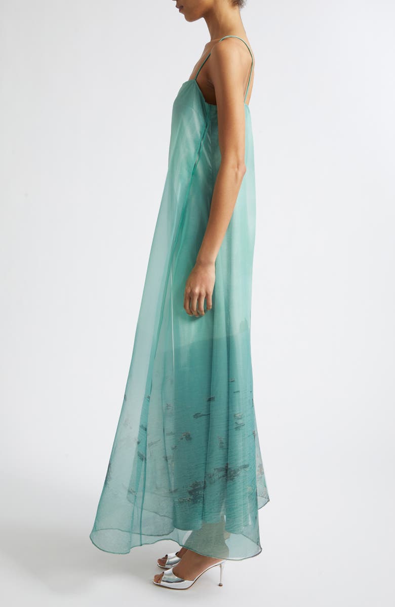 STAUD Delfina Print Organza Maxi Dress, Alternate, color, Endless Summer
