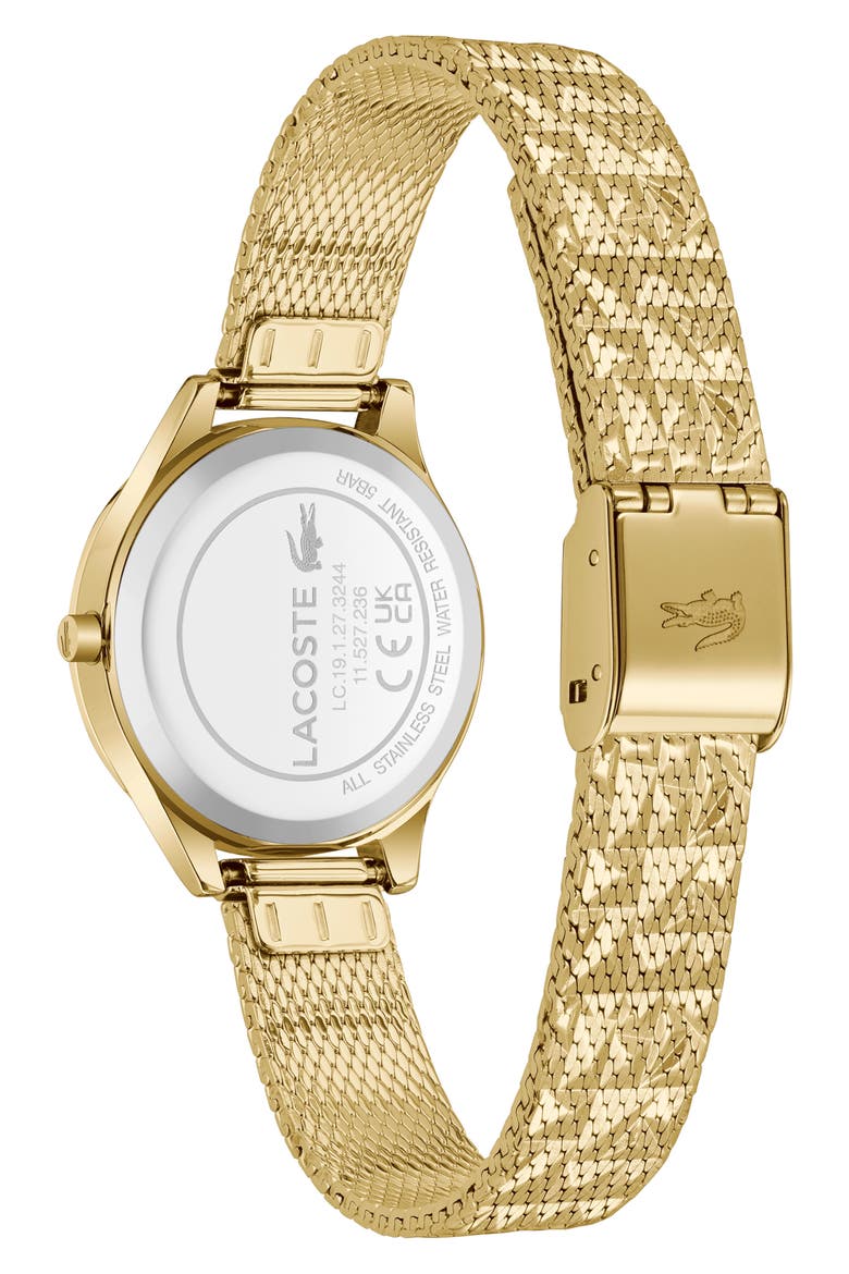 Mini Crocodelle Mesh Strap Watch, 28mm, Alternate, color, GOLD