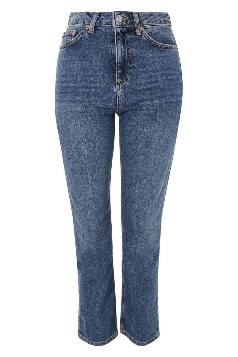 Straight Leg Jeans, Alternate, color, MID DENIM