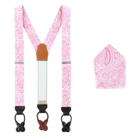 Sobee Paisley Silk Brace & Pocket Square Set