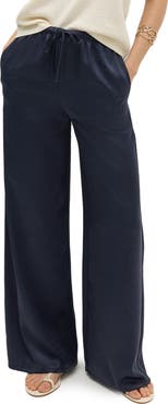 M&S Wide Leg Satin Drawstring Pants