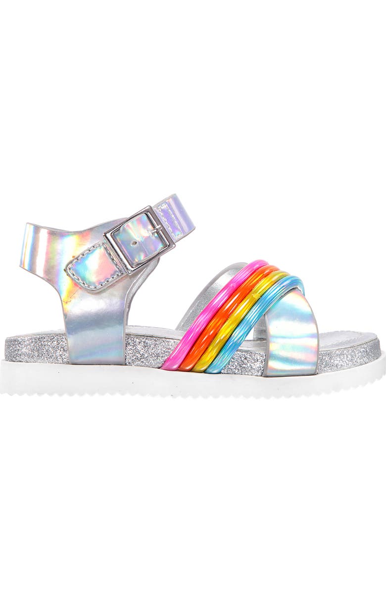 Nina Callysta Metallic Glitter Sandal, Alternate, color,
