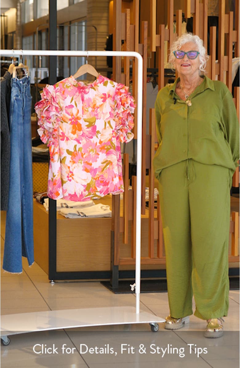 Abigal Floral Brenna Mock Neck Top, sales video thumbnail