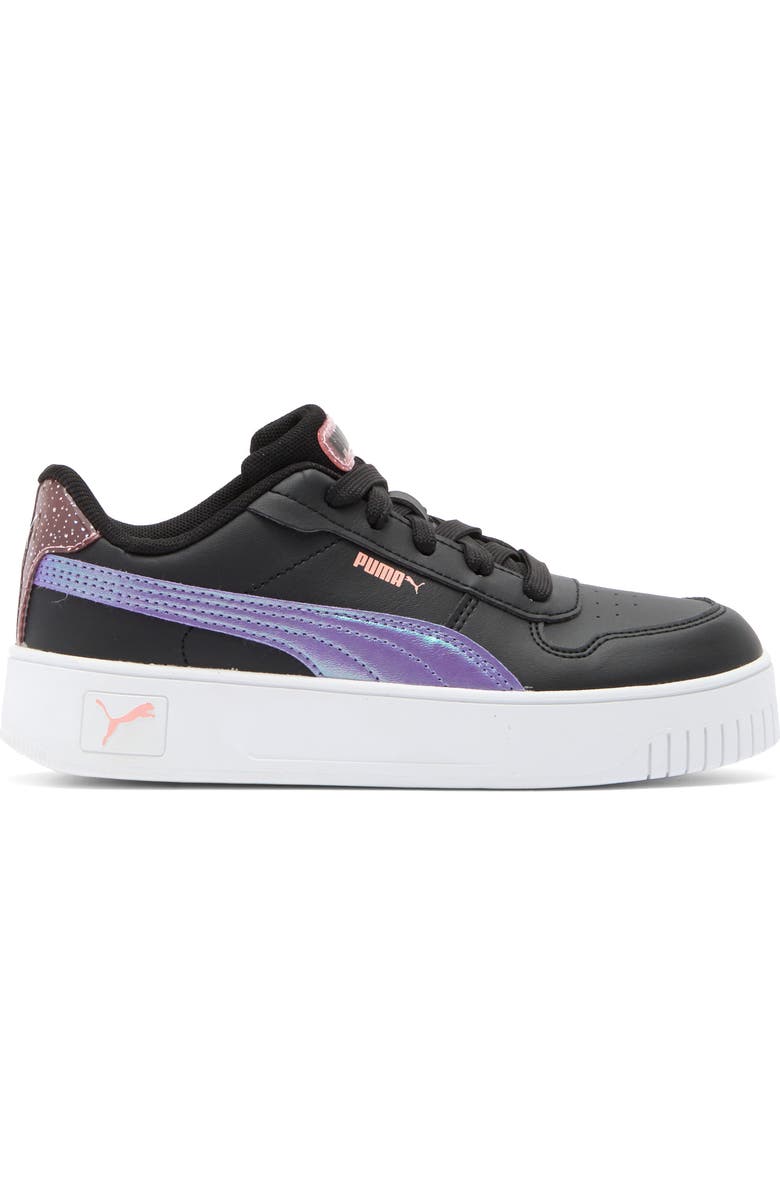 PUMA Kids' Carina 3.0 Blurry Dream Platform Sneaker, Alternate, color, Puma Black-Lavender Alert-Pink
