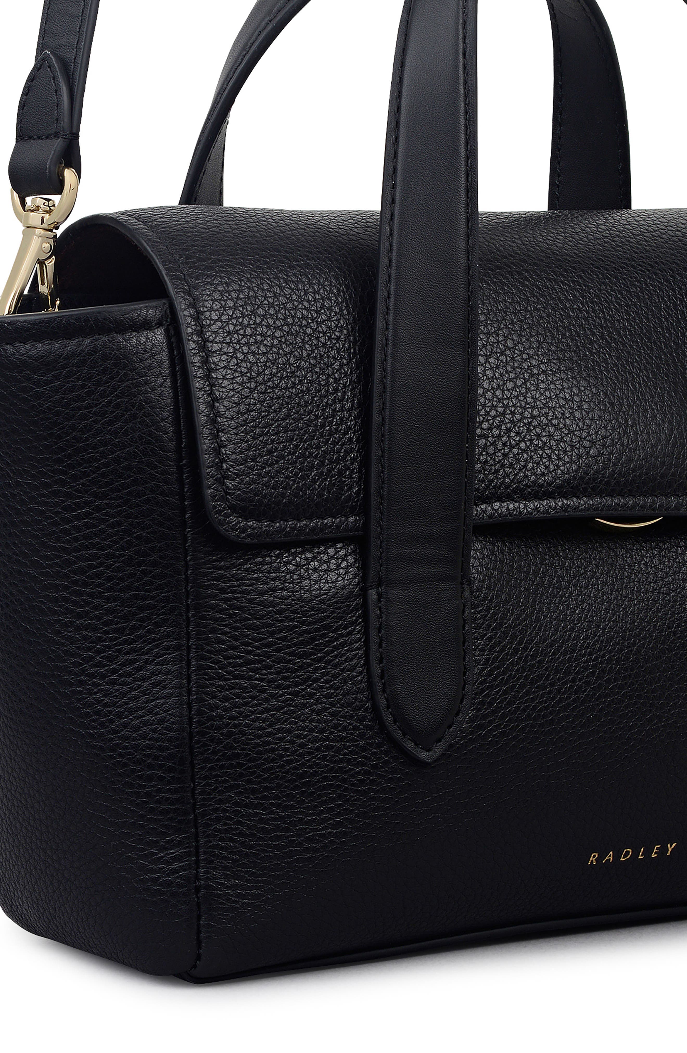 Radley Mayfair Lane Small Flapover Satchel Bag, Alternate, color, Black