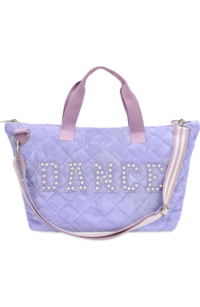 Iscream Kids' Love To Dance Quilted Overnight Tote, Main, color, Purple Multi