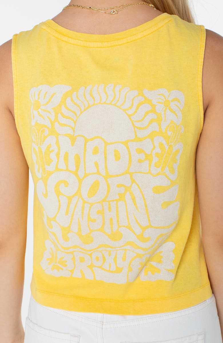 Roxy Made of Sunshine Graphic Muscle Tank, Alternate, color, Mimosa Made Of Sunshine