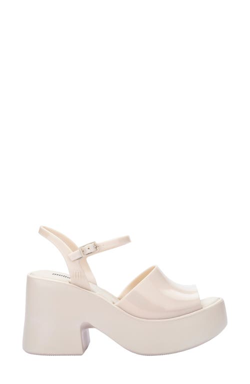 Melissa Lina Ankle Strap Platform Sandal In Light Beige