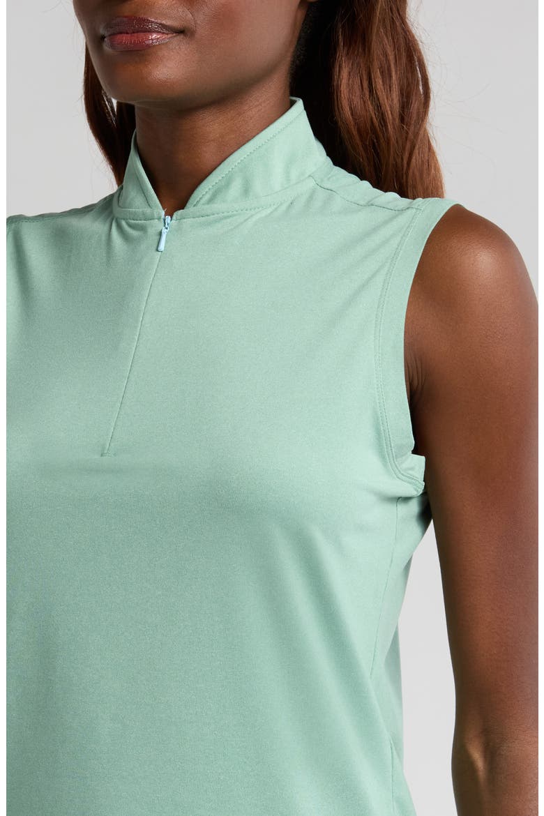 Brynn Sleeveless Half Zip Polo, Alternate, color, SAGE