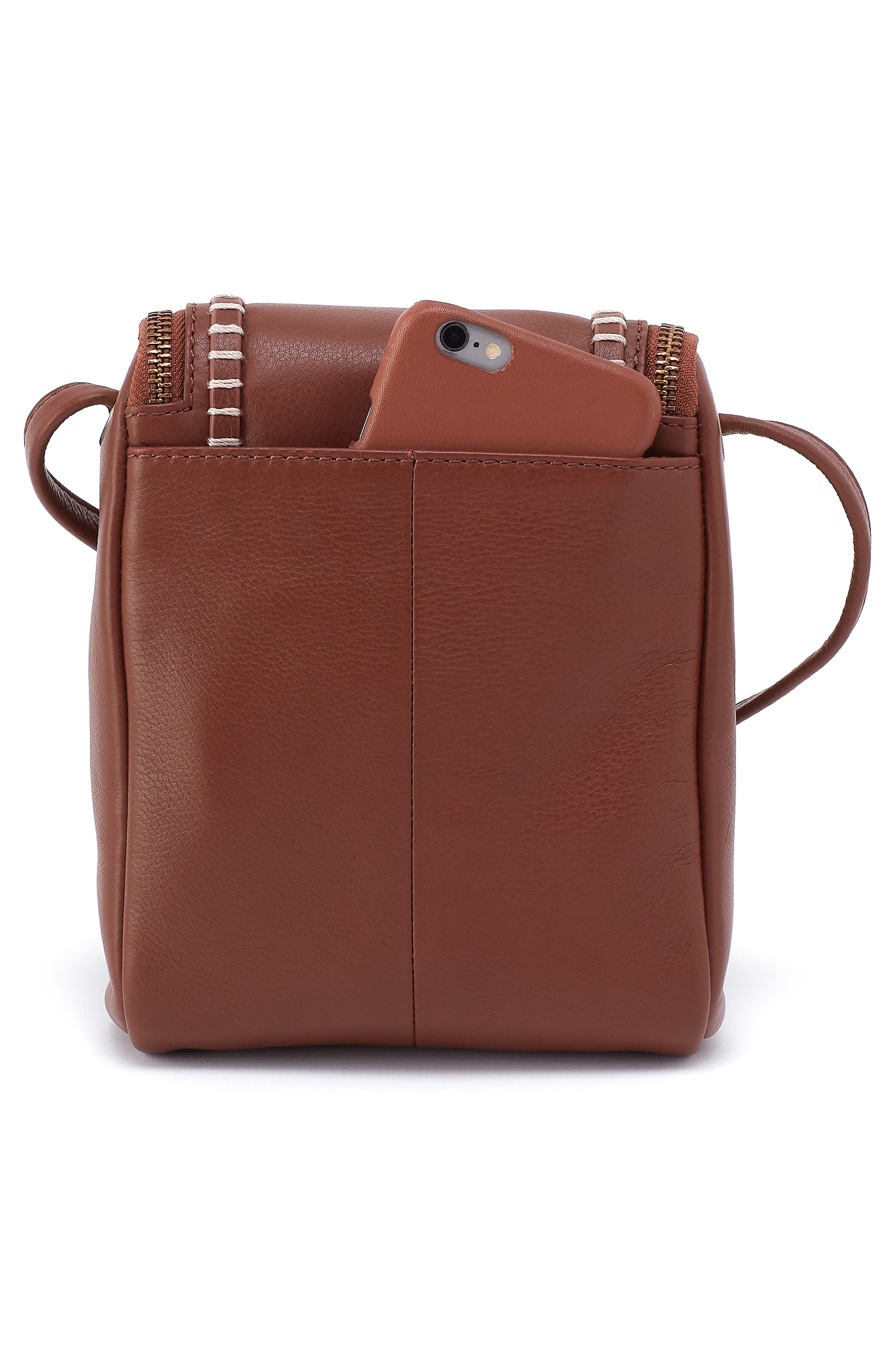 HOBO Fern Leather Crossbody Bag, Alternate, color, Cocoa Bean
