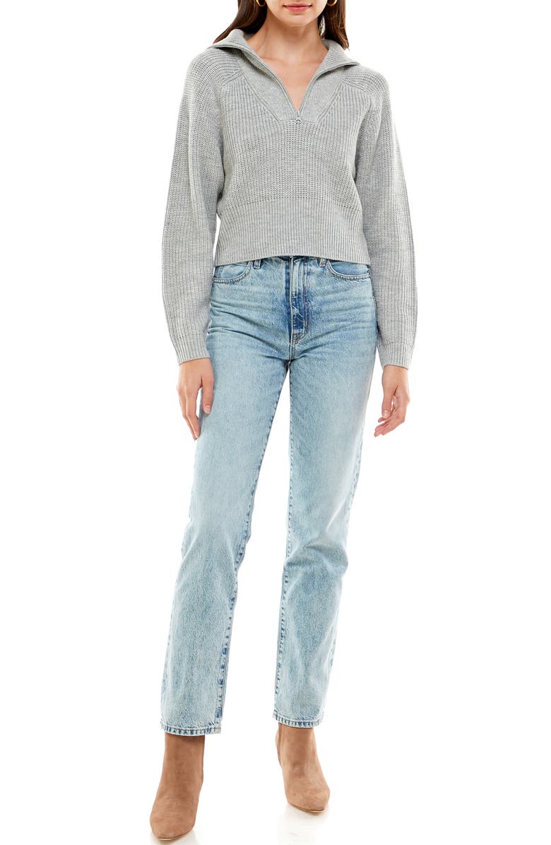 WAYF Nelle Half Zip Pullover, Alternate, color,