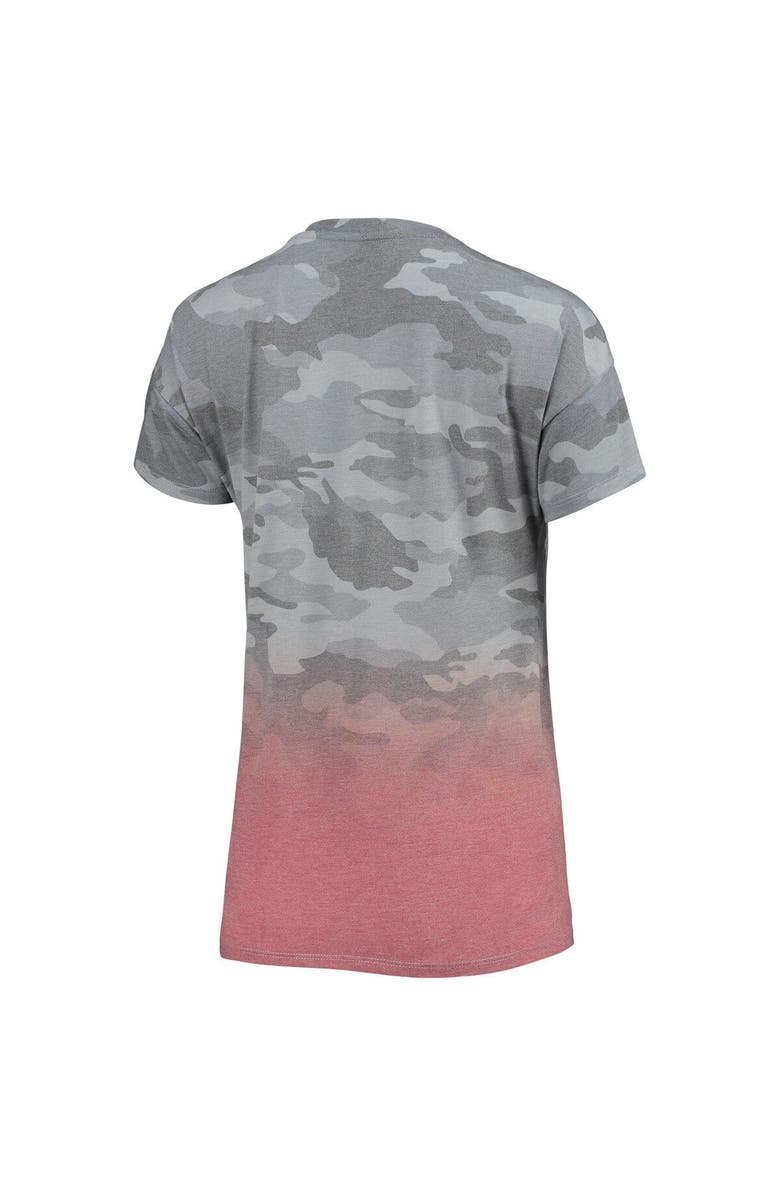 Outerstuff Juniors Gray/Red Tampa Bay Buccaneers Beth Camo Dip-Dye T-Shirt, Alternate, color, Gray