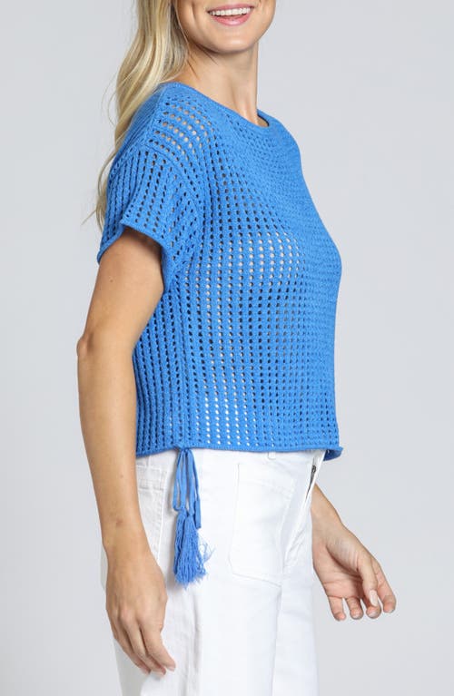 Apny Open Stitch Short Sleeve Sweater