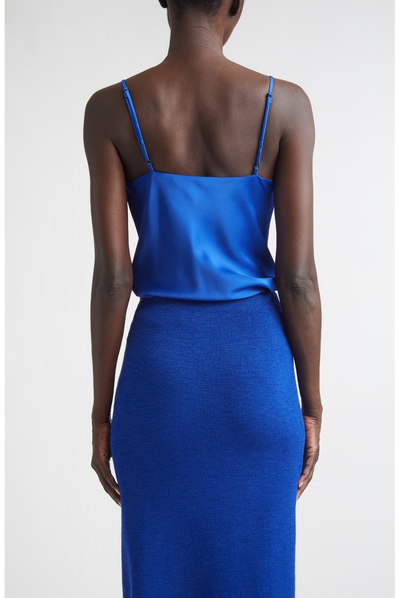 Monroe Liquid Satin Camisole Top, Alternate, color, COBALT