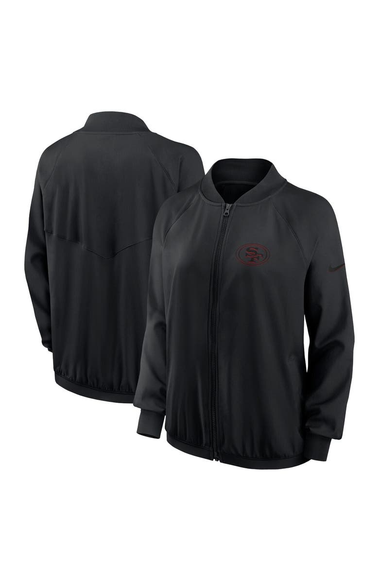 Nike Women's Nike Black San Francisco 49ers Raglan Full-Zip Jacket, Main, color, Black