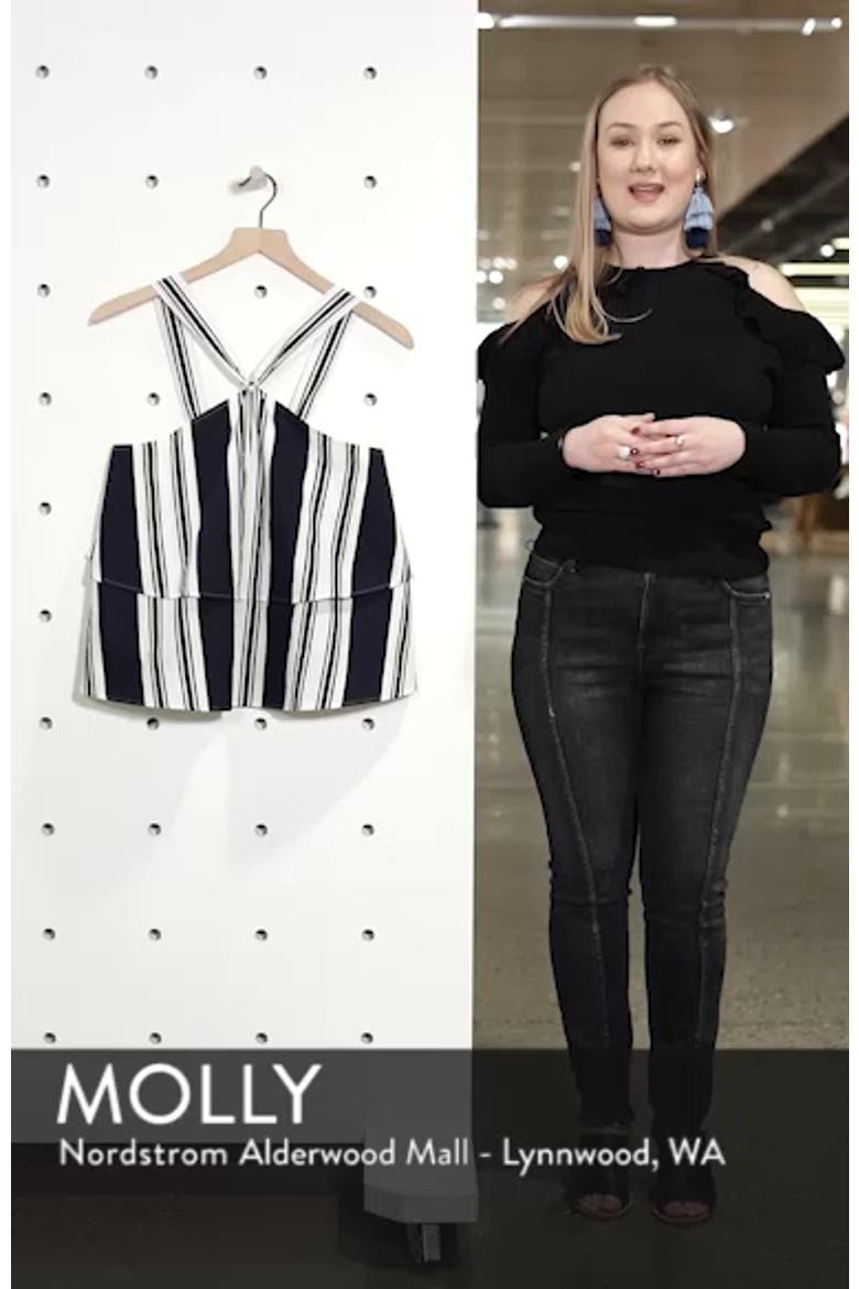 Stripe Poplin Halter Top video