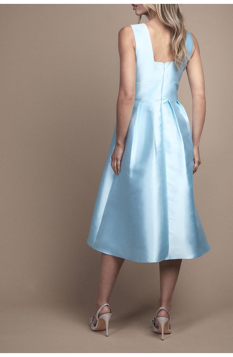 Coast Structured Twill Midi Bridesmaid Dress, Alternate, color, Pale Blue