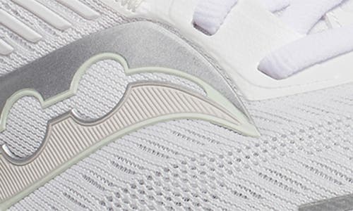 Saucony Hurricane 24 Running Shoe In White/foam