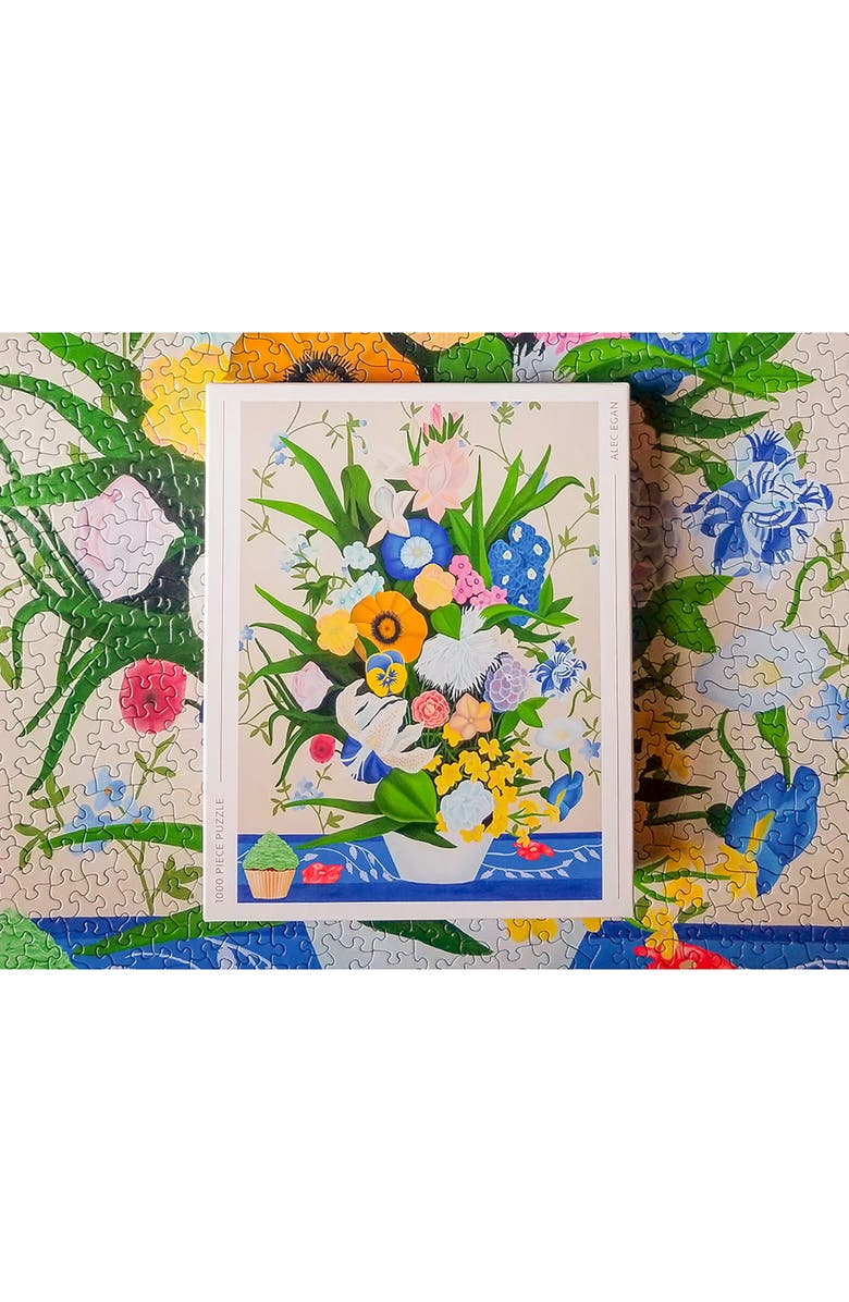 Kinstler Bouquet with Cupcake 1000 Piece Jigsaw Puzzle, Alternate, color, Multicolored