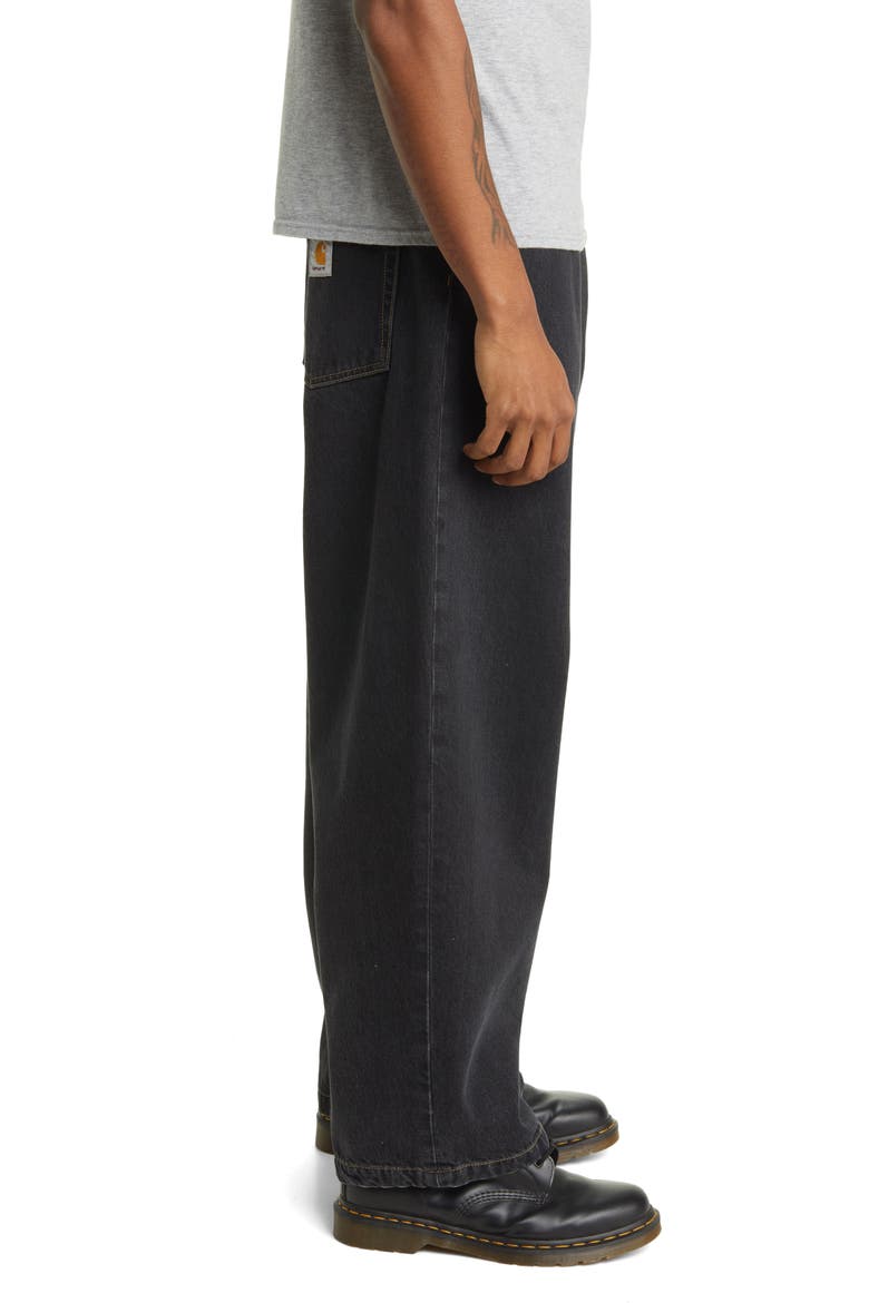 Brandon Stonewashed Loose Fit Straight Leg Jeans, Alternate, color, BLACK STONE WASHED