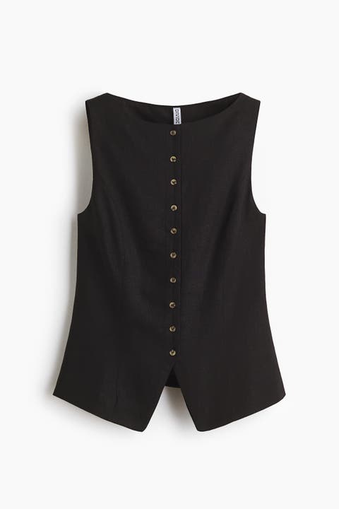 Linen-blend Waistcoat