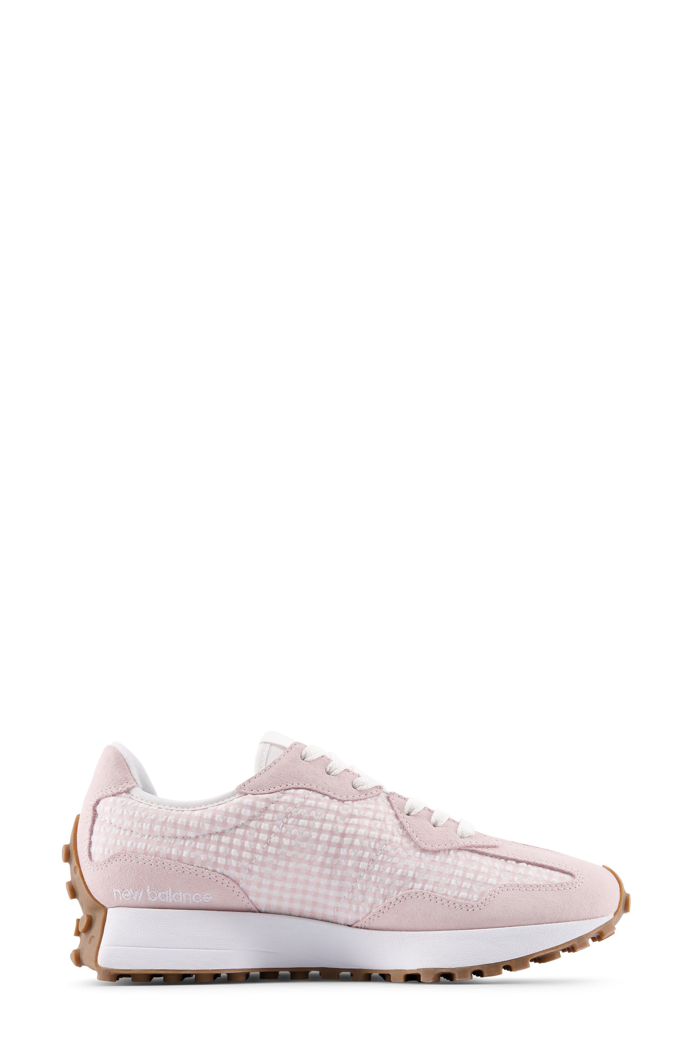 New Balance 327 Sneaker, Alternate, color, Stone Pink/Nb 103 White